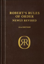 Robert's Rules of Order Newly Revised, deluxe 11th edition