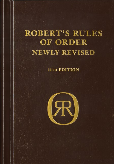 Robert's Rules of Order Newly Revised, deluxe 11th edition