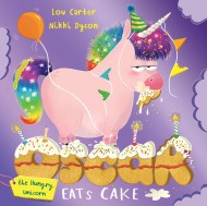 Oscar the Hungry Unicorn Eats Cake