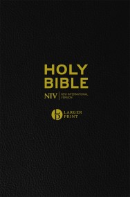 NIV Larger Print Black Leather Bible