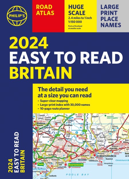 2024 Philip’s Easy to Read Britain Road Atlas