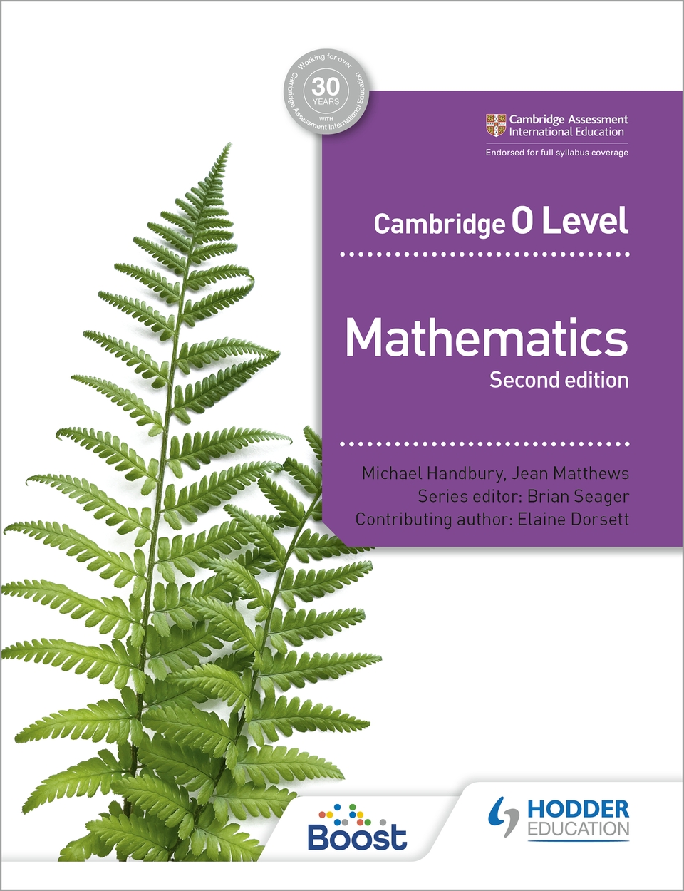 Cambridge O Level Mathematics Second edition by Michael Handbury 
