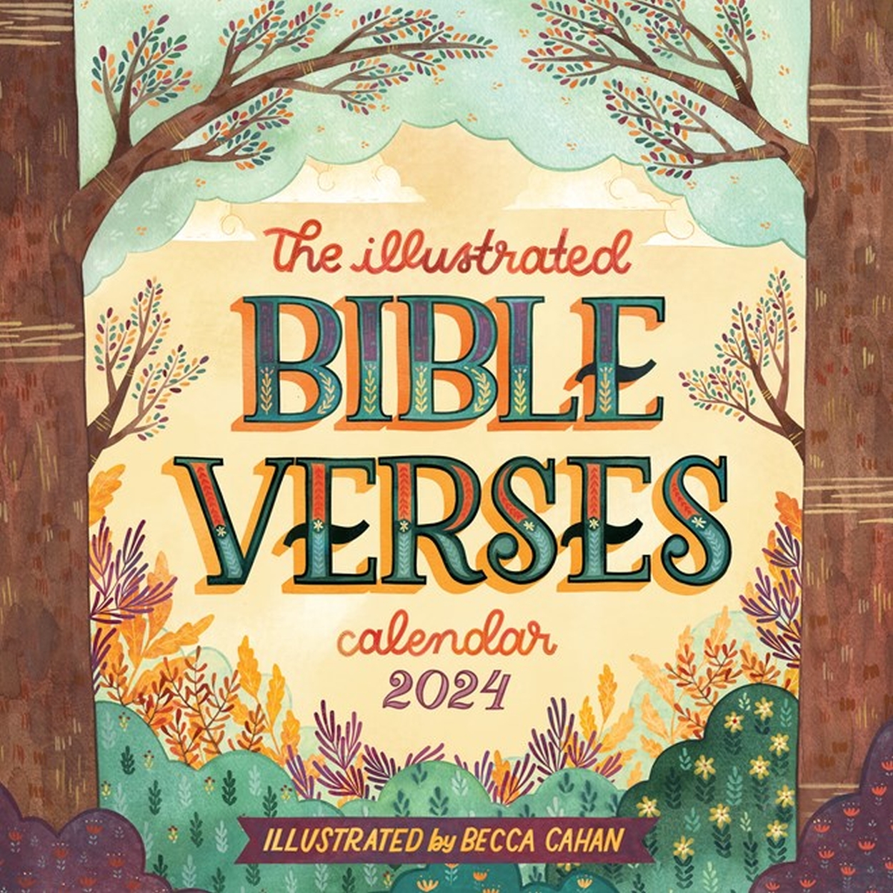 Illustrated Bible Verses Wall Calendar 2024 by Becca Cahan Hachette UK