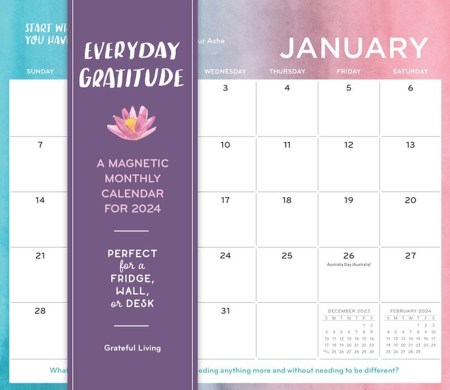 Everyday Gratitude Magnetic Wall Calendar 2024