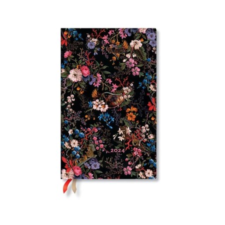 Floralia (William Kilburn) Maxi Horizontal 12-month Dayplanner 2024 (Elastic Band Closure)