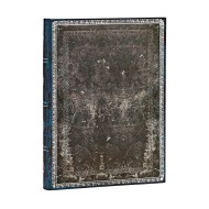 Midnight Steel Midi Lined Hardcover Journal (Elastic Band Closure)