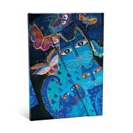 Blue Cats & Butterflies Lined Hardcover Journal