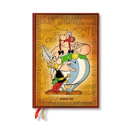 Asterix & Obelix (The Adventures of Asterix) Midi 18-month Horizontal Hardback Dayplanner 2025 (Elastic Band Closure)