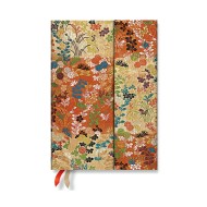 Kara-ori (Japanese Kimono) Midi 18-month Horizontal Hardback Dayplanner 2025 (Wrap Closure)