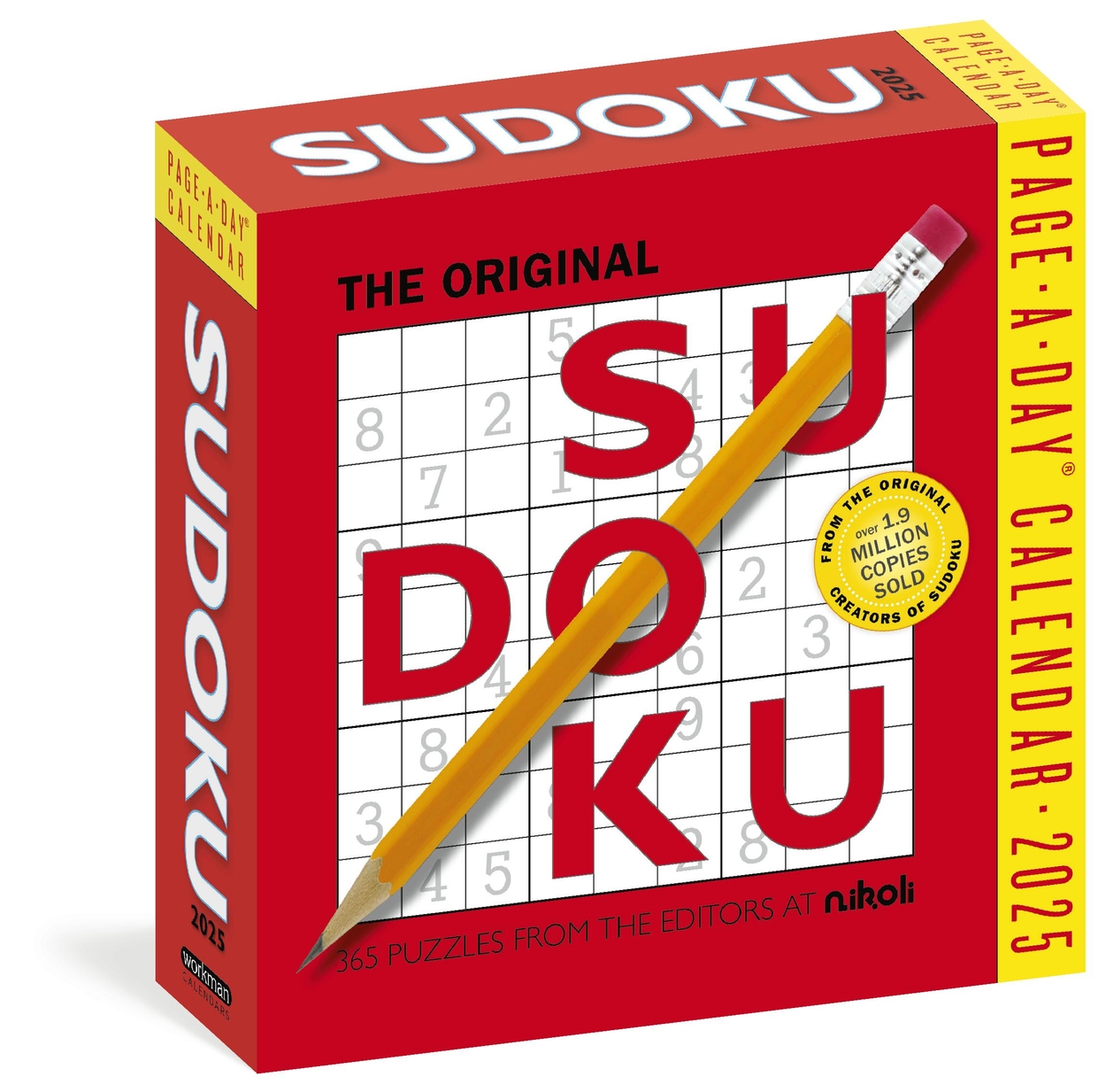 Original Sudoku PageADay Calendar 2025 by Workman Calendars Hachette UK