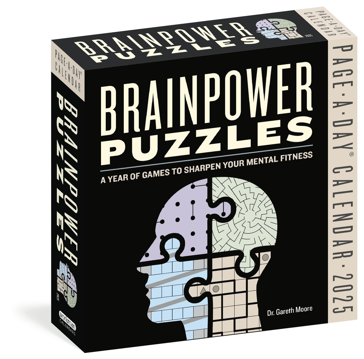 Brainpower Puzzles PageADay Calendar 2025 by Workman Calendars