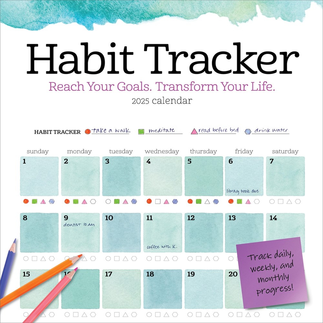 Habit Tracker Wall Calendar 2025 by Workman Calendars Hachette UK