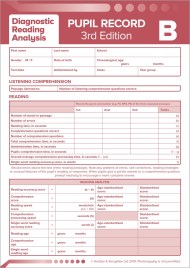 DRA Pupil Record Sheet B 3ED PK10 (Diagnostic Reading Analysis)