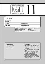 MaLT Test 11 PK10 (Mathematics Assessment for Learning and Teaching)