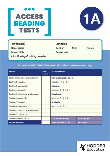 New Access Reading Test (ART) 1A, PK10