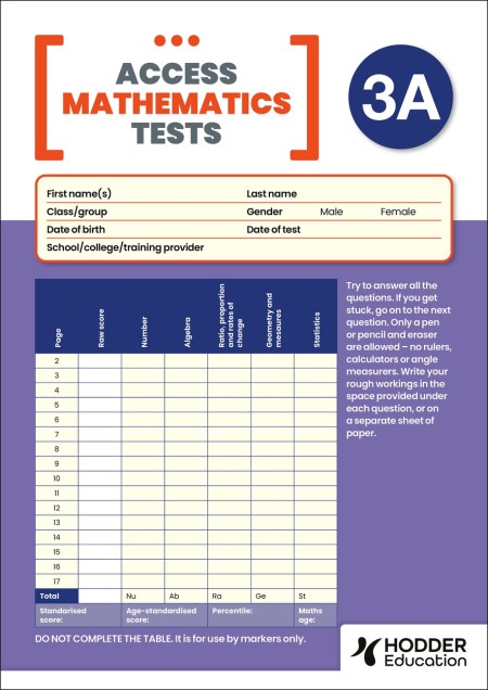 New Access Mathematics Test (AMT) 3A, PK10 by Amanda George | Hachette UK