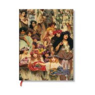 Spring (Lawrence Alma-Tadema) Midi Lined Hardback Journal (Elastic Band Closure)