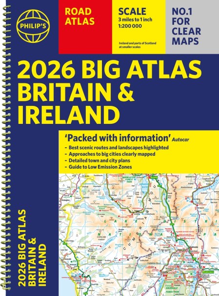 2026 Philip’s Big Road Atlas of Britain & Ireland